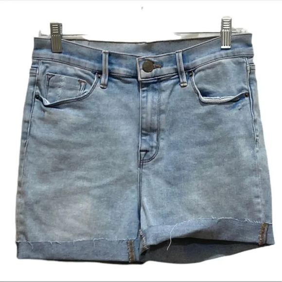 URBAN OUTFITTERS BDG Crop Twig High Rise Denim Shorts 29W Light Wash Medium - Picture 1 of 7